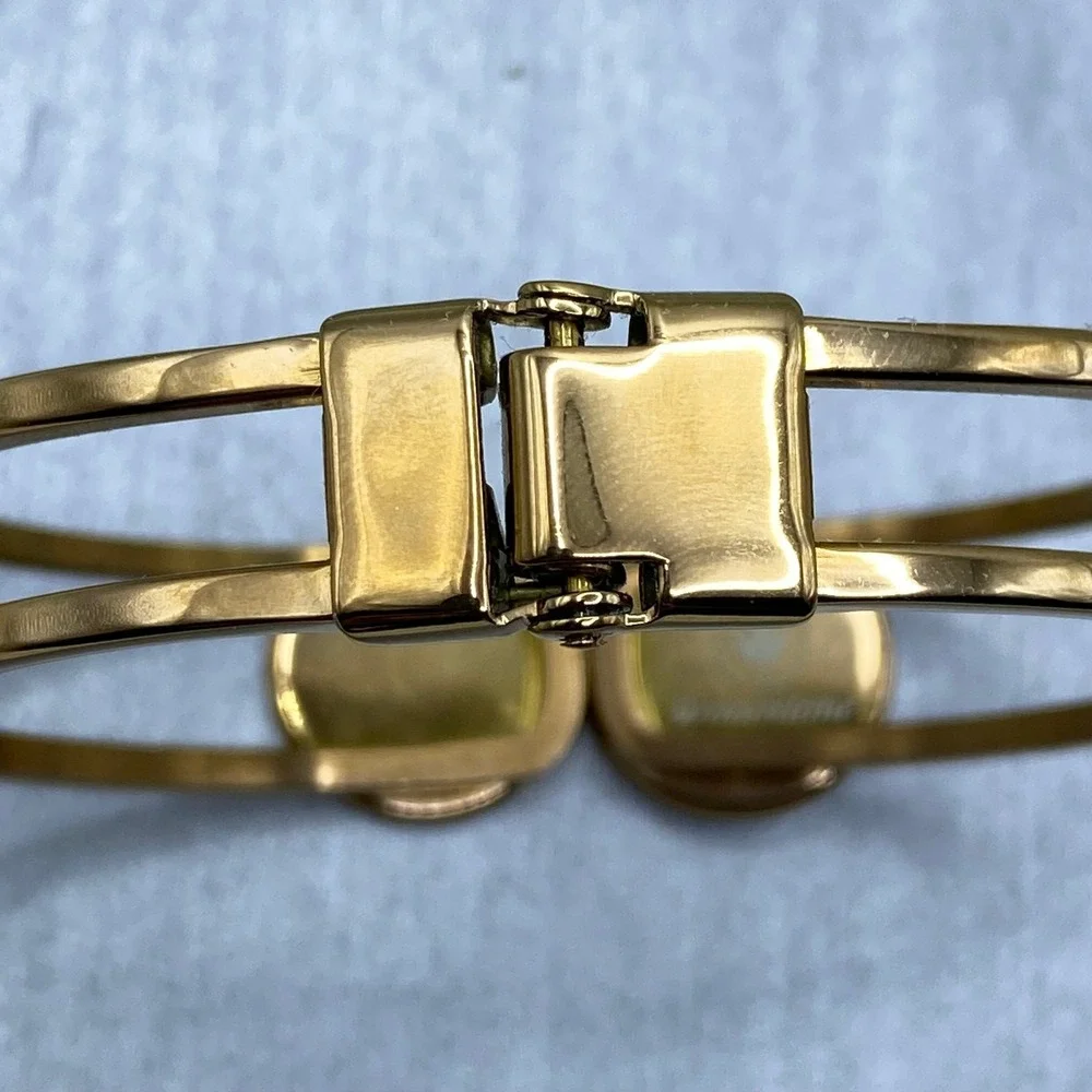 Woodstone Boho Rose Gold Genuine Wood Bracelet Minimalist Cuff Bangle NIB Chic